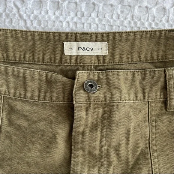 P&Co Service Fatigue Pants Olive 32x30 100% Cotton Twill Workwear Military-Look - Picture 2 of 6